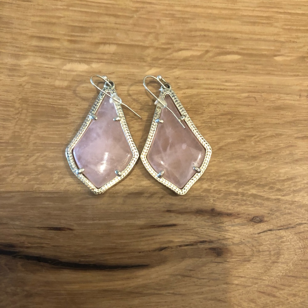 Blush pink and gold Kendra Scott earrings